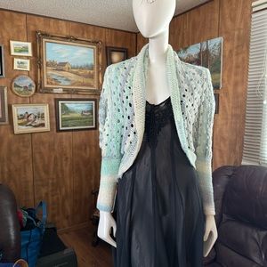 Handmade Knit Boho Shrug